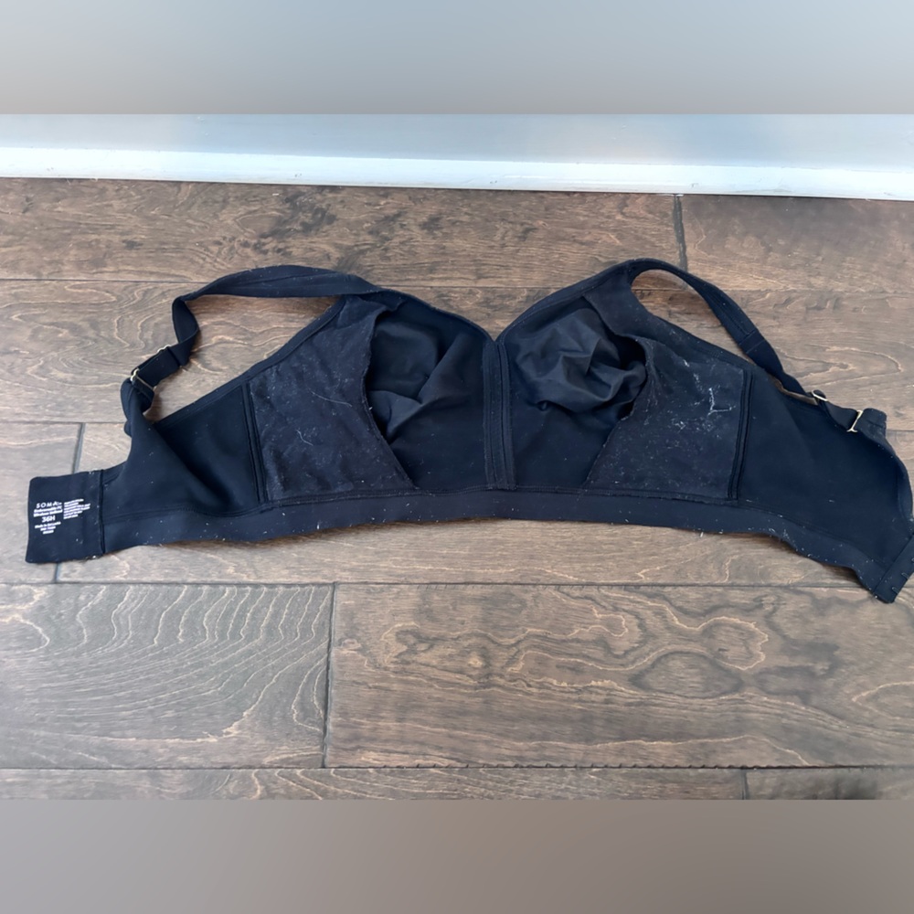 Soma Embraceable FC Wireless Unlined Black Bra - Picture 2 of 3